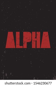 alpha tshirt slogan vector illustration design