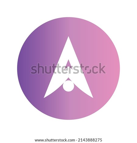 Alpha Venture DAO Cryptocurrency token icon. ALPHA token symbol. Cryptocurrency vector icon. Flat Vector illustration - Vector