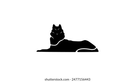 alpha wolf, black isolated silhouette