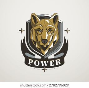 Alpha wolf illustration symbolizing leadership, dominance and authority, expressing confidence, control and the strength of a natural leader within hierarchy.