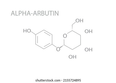 Alpha-arbutin molecular skeletal chemical formula. svg