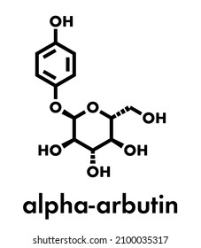 Alpha-arbutin plant molecule. Skeletal formula. svg