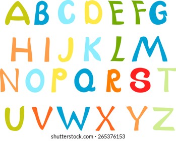 Hand Drawn Creative Alphabet Vector Stock Vector (Royalty Free) 537445867