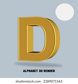 estilo de aurícula 3D de renderizado por alfabeto