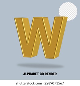 Alphabet 3D-Rendering-Gold-Stil