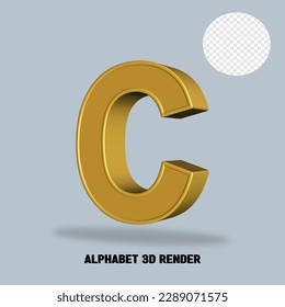 estilo de aurícula 3D de renderizado por alfabeto