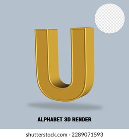 estilo de aurícula 3D de renderizado por alfabeto