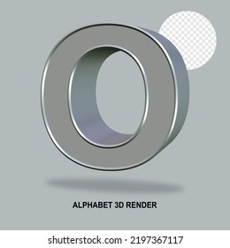 ALPHABET 3D RENDER SILVER STYLE