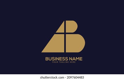 Plantilla de logotipo del vector del monograma de Alphabet AB o BA ant cross