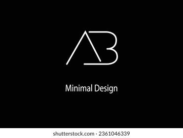 Alphabet AB, diseño de logotipo de monograma, icono AB, vector AB, plantilla, letra AB