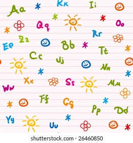 alphabet abc kid school seamless see similar in my portfolio