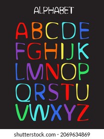 ilustración de vector de letra abc alfabeto
