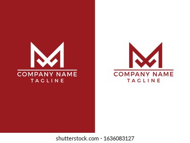 Alphabet abstract letters monogram icon logo M P PP design in vector file