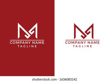 Alphabet abstract letters monogram icon logo M P PP design in vector file