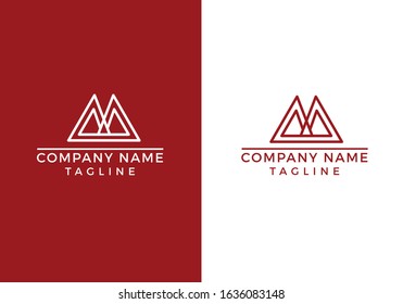 Alphabet abstract letters monogram icon logo M A MA or AM design in vector file