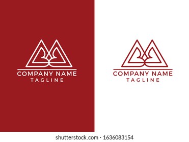 Alphabet abstract letters monogram icon logo M B MB or BM design in vector file