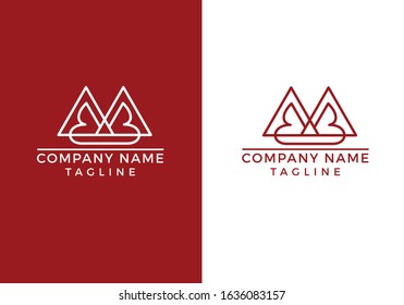 Alphabet abstract letters monogram icon logo M B MB or BM design in vector file