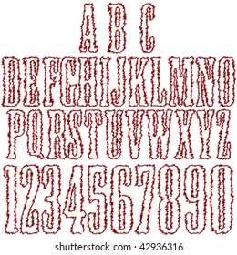 alphabet abstract letters, vector art illustration