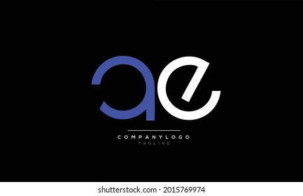 Alphabet AE EA Initial Letter Monogram Icon Logo vector illustration abstract  web character logotype 
initials icon badge business brand branding
