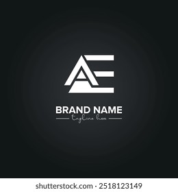 Alphabet AE EA Letters Monogram Logo Design. Initial Vector Template.