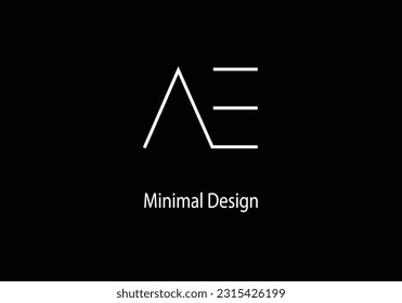 Alphabet AE monogram logo design. Alphabet . AE vector logo. Modran word AE logo. AE marketing design. 