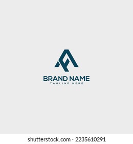 Alfabeto AF, FA, A, F diseño de la plantilla de diseño del logotipo de la letra ilustración vectorial.
