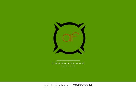 Alfabeto AF FA Letra inicial Monograma Icono Icono Icono Ilustración vectorial logotipo de carácter web abstracto 
marca comercial de icono de iniciales