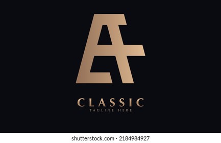 alphabet af or fa vector logo monograme template