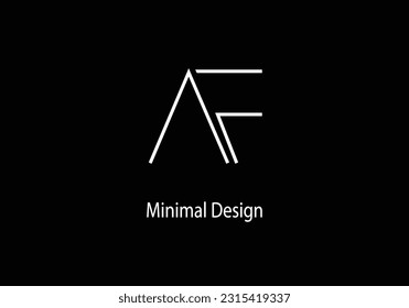 Alphabet AF monogram logo design. Alphabet . AF vector logo. Modran word AF logo. AF marketing design. 