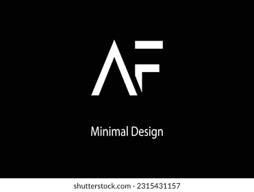 Alphabet AF monogram logo design. Alphabet . AF vector logo. Modran word AF logo. AF marketing design. 