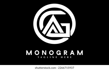 Alphabet AG or GA business company logo vector template