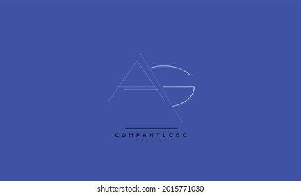 Alphabet AG Letra inicial Monograma Icono Icono Icono Ilustración vectorial Caracteres web abstractos logotipo 
marca de marca de marca comercial de icono de iniciales