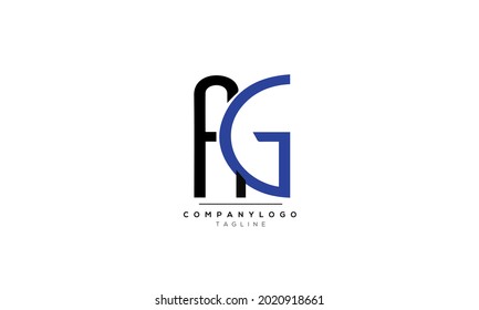 Alphabet AG Letra inicial Monograma Icono Icono Icono Ilustración vectorial Caracteres web abstractos logotipo 
marca comercial de icono de iniciales
