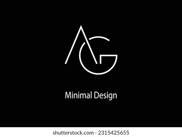 Alphabet AG Monogramm Logo Design. Alphabet. AG-Vektorlogo. Modran Wort AG Logo. Marketing Design der AG. 