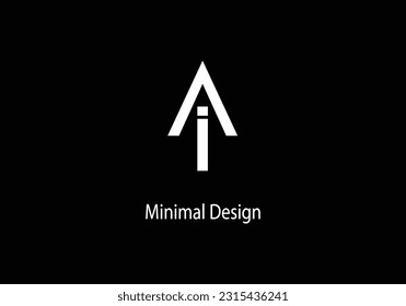 Alphabet AI Monogram Logo Design. Alphabet. AI-Vektorlogo. Modran Wort AI Logo. Werbedesign. 
