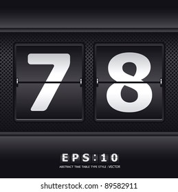 alphabet airport time table vector