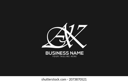 Plantilla de logotipo del vector de monograma abstracto de alfabeto AK o KA