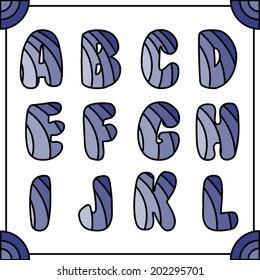 Alphabet A-L Vector set 1