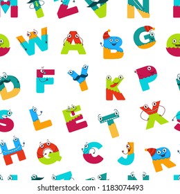 Alphabet alphabetic signs for children to learn vector