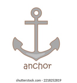 Alphabet A For Anchor Illustration Vector Clipart