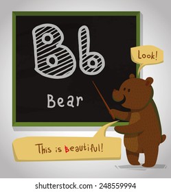 Alphabet Animal, Bear, vector