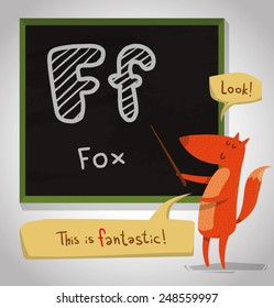 Alphabet Animal, Fox, vector