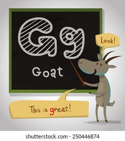 Alphabet Animal, Goat, vector