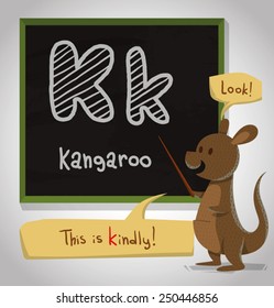 Alphabet Animal, Kangaroo, vector