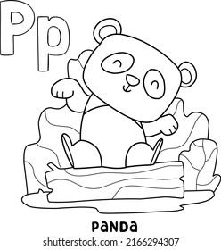 Alphabet Animal Panda Coloring Word Hand Stock Vector (Royalty Free ...