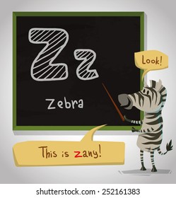 Alphabet Animal, Zebra, vector