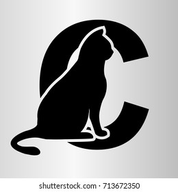 Alphabet with animals on background