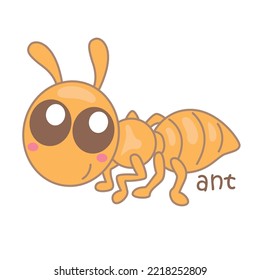 Alphabet A For Ant Illustration Vector Clipart