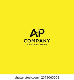 Alphabet AP, AP monogram, Art line, Vector logo design, Initial logo,