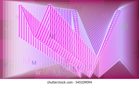 alphabet and appeal, great M between backdrop